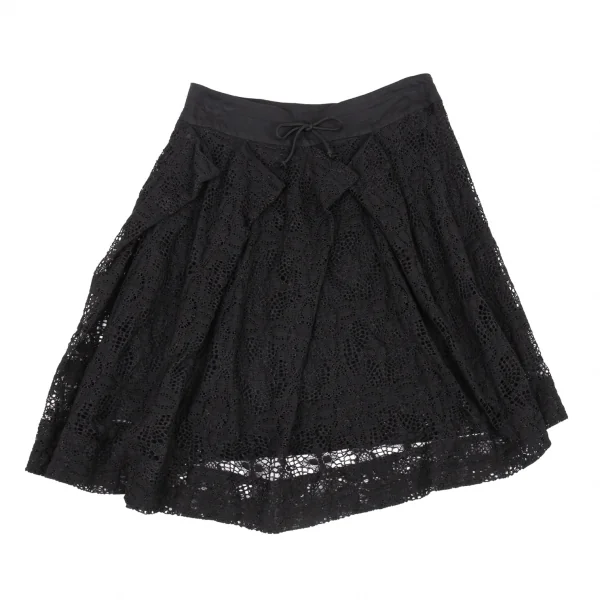 ヴィヴィアンウエストウッド レッドレーベルVivienne Westwood Red Label フラワーレーススカート 黒2 K-87251_002
