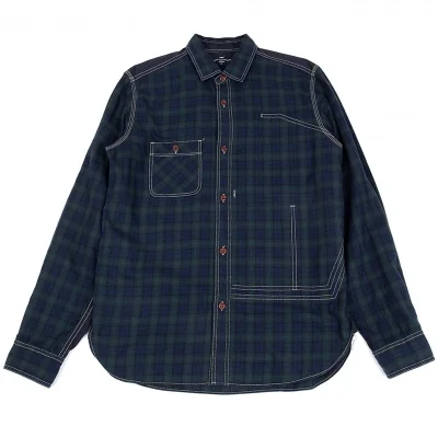 コムデギャルソン オムCOMME des GARCONS HOMME ステッチデザインタータンチェックシャツ
