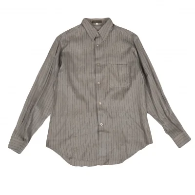 ワイズフォーメンY's for men インディゴ染めシルクコットンストライプシャツ