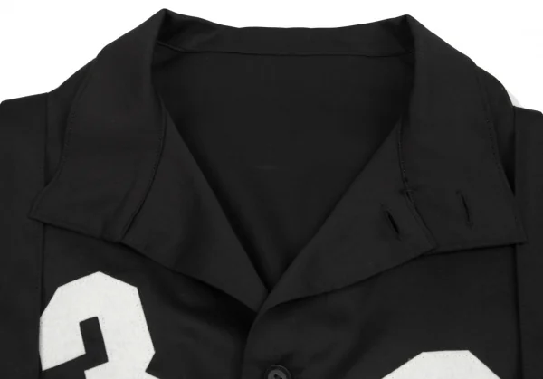 ヨウジヤマモト プールオムYohji Yamamoto POUR HOMME 変形ナンバリングパッチサスペンダーシャツ 黒2 K-87358_003