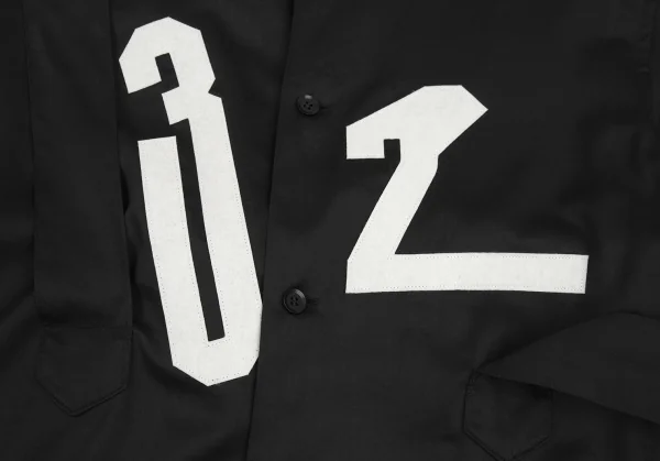 ヨウジヤマモト プールオムYohji Yamamoto POUR HOMME 変形ナンバリングパッチサスペンダーシャツ 黒2 K-87358_005