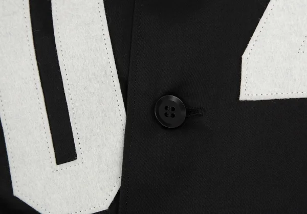 ヨウジヤマモト プールオムYohji Yamamoto POUR HOMME 変形ナンバリングパッチサスペンダーシャツ 黒2 K-87358_006