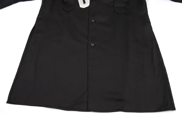 ヨウジヤマモト プールオムYohji Yamamoto POUR HOMME 変形ナンバリングパッチサスペンダーシャツ 黒2 K-87358_010