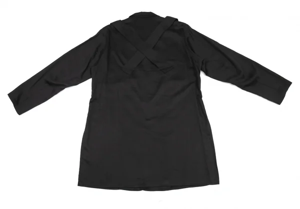 ヨウジヤマモト プールオムYohji Yamamoto POUR HOMME 変形ナンバリングパッチサスペンダーシャツ 黒2 K-87358_014