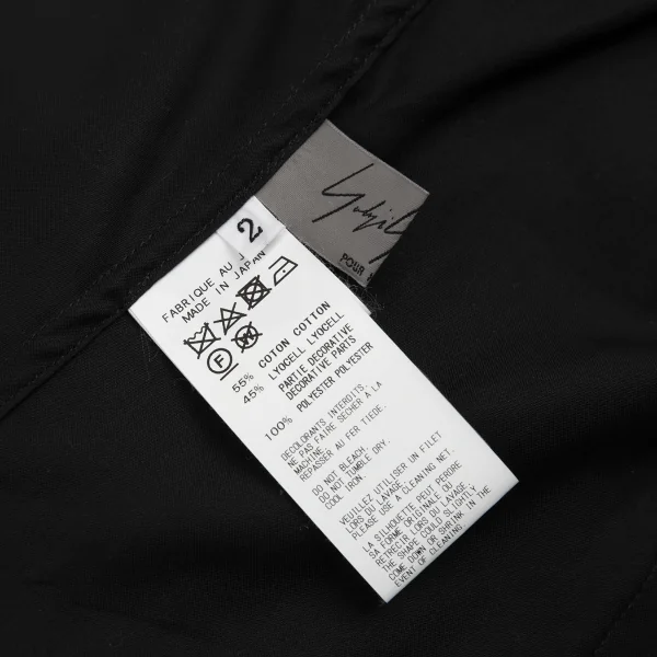 ヨウジヤマモト プールオムYohji Yamamoto POUR HOMME 変形ナンバリングパッチサスペンダーシャツ 黒2 K-87358_018