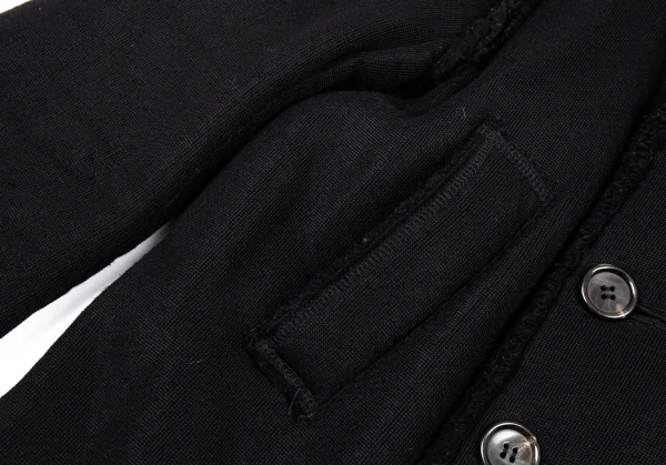 ジュンヤワタナベマン コムデギャルソンJUNYA WATANABE MAN COMME des GARCONS裏ボアニットピーコート 黒M K-87369_010