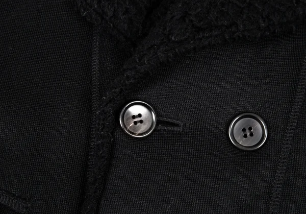 ジュンヤワタナベマン コムデギャルソンJUNYA WATANABE MAN COMME des GARCONS裏ボアニットピーコート 黒M K-87369_004
