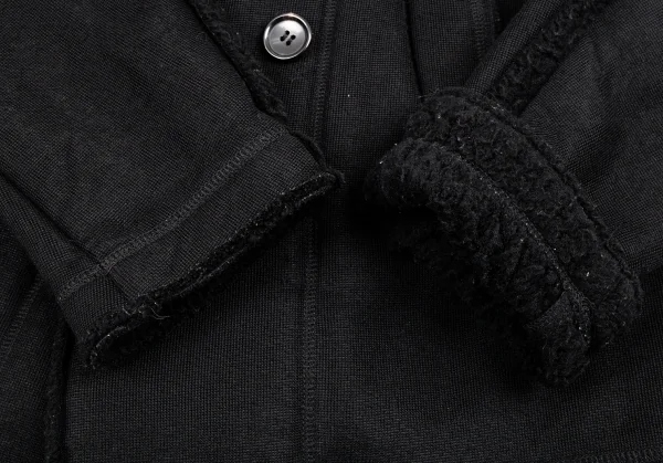 ジュンヤワタナベマン コムデギャルソンJUNYA WATANABE MAN COMME des GARCONS裏ボアニットピーコート 黒M K-87369_008