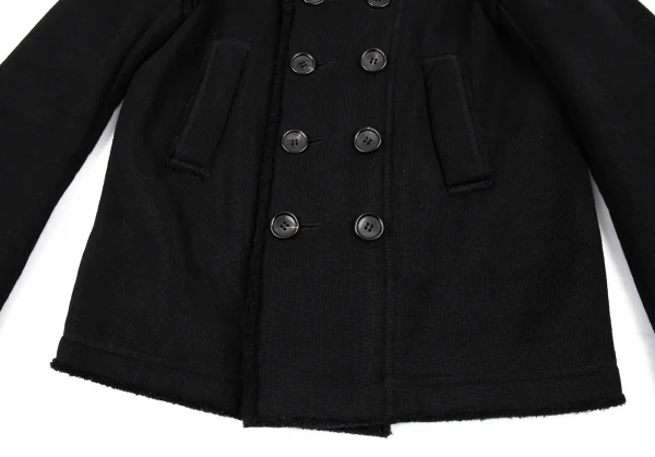 ジュンヤワタナベマン コムデギャルソンJUNYA WATANABE MAN COMME des GARCONS裏ボアニットピーコート 黒M K-87369_009