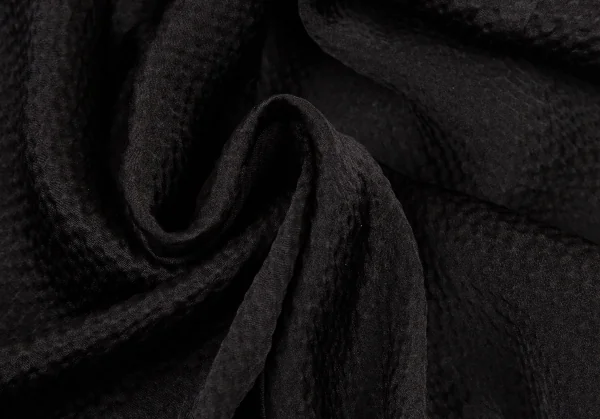 バレンシアガBALENCIAGA シルクサッカーフリルスカート 黒38 K-87395_011