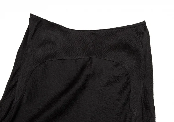 バレンシアガBALENCIAGA シルクサッカーフリルスカート 黒38 K-87395_003