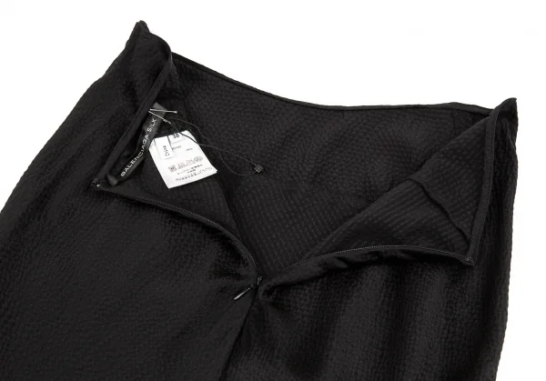 バレンシアガBALENCIAGA シルクサッカーフリルスカート 黒38 K-87395_008