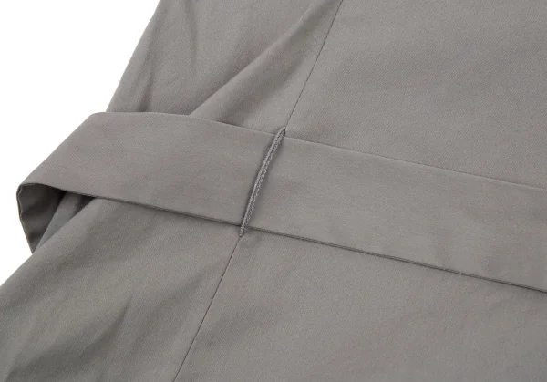 プラダPRADA ベルト付きノースリーブシャツ グレー40 K-87400_012