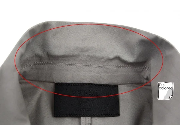 プラダPRADA ベルト付きノースリーブシャツ グレー40 K-87400_004