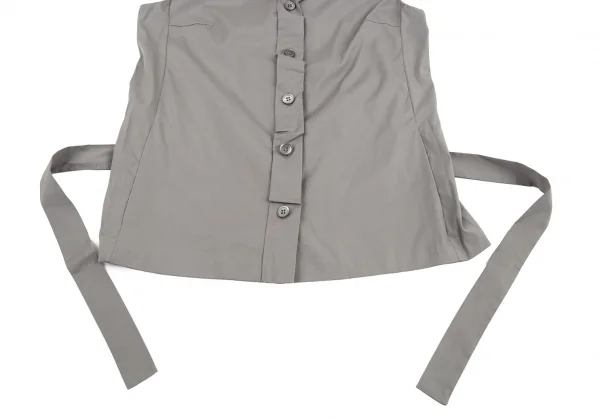 プラダPRADA ベルト付きノースリーブシャツ グレー40 K-87400_007