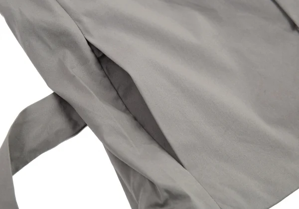 プラダPRADA ベルト付きノースリーブシャツ グレー40 K-87400_008