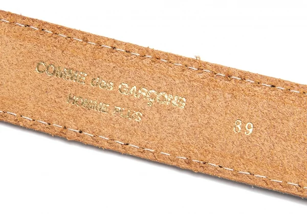 コムデギャルソンオムプリュスCOMME des GARCONS HOMME PLUS スタッズバックルエナメルベルト 黒89 K-87453_008