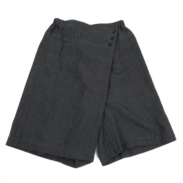 タオ コムデギャルソン tao COMME des GARCONS ラップサルエルショートパンツ グレーSS K-87456_001