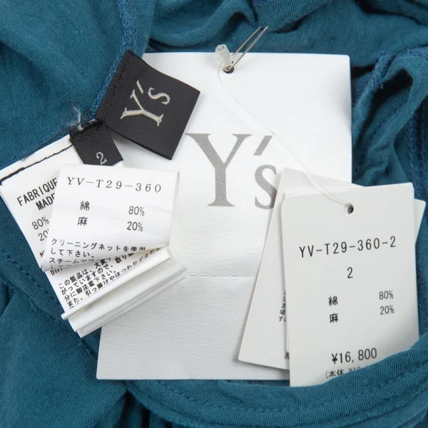 ワイズY's コットンリネン裁ち切りタンクトップ ダークブルー2 K-87467_018