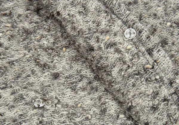 ワイズY's デザイン編みニットジャケット グレー1 K-87474_010