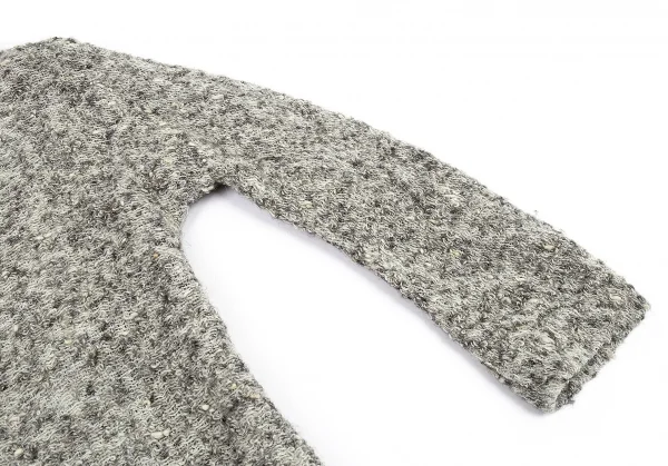 ワイズY's デザイン編みニットジャケット グレー1 K-87474_006