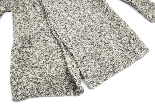 ワイズY's デザイン編みニットジャケット グレー1 K-87474_008
