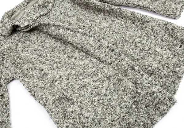 ワイズY's デザイン編みニットジャケット グレー1 K-87474_009
