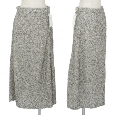 ワイズY's デザイン編みニットスカート グレー