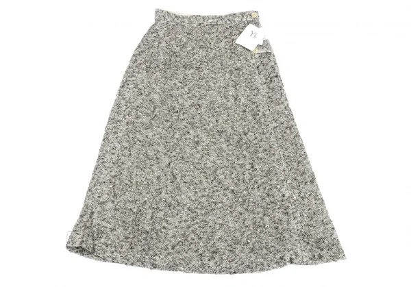 ワイズY's デザイン編みニットスカート グレー1 K-87475_002