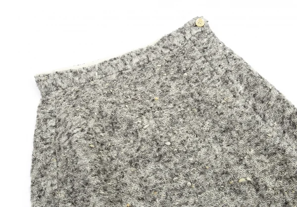 ワイズY's デザイン編みニットセットアップ グレー1 K-87476_014