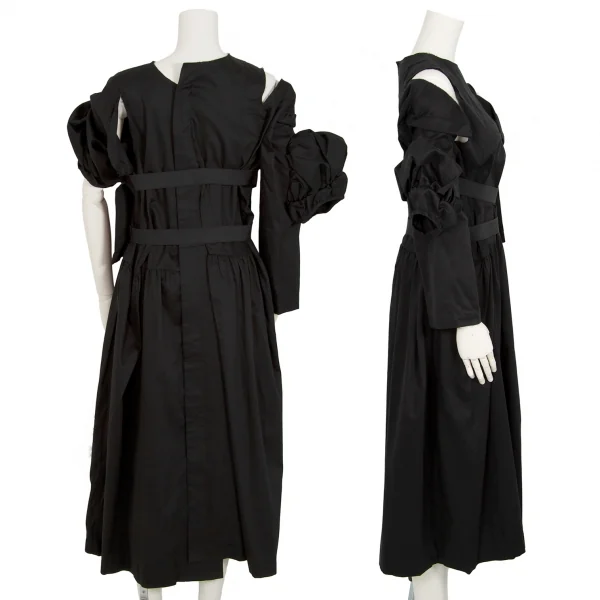 コムデギャルソンCOMME des GARCONSコットン変形袖デザインワンピース 黒M K-87489_002