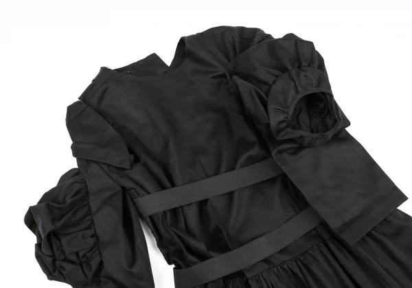 コムデギャルソンCOMME des GARCONSコットン変形袖デザインワンピース 黒M K-87489_004