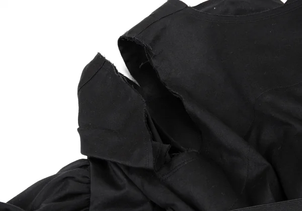 コムデギャルソンCOMME des GARCONSコットン変形袖デザインワンピース 黒M K-87489_007