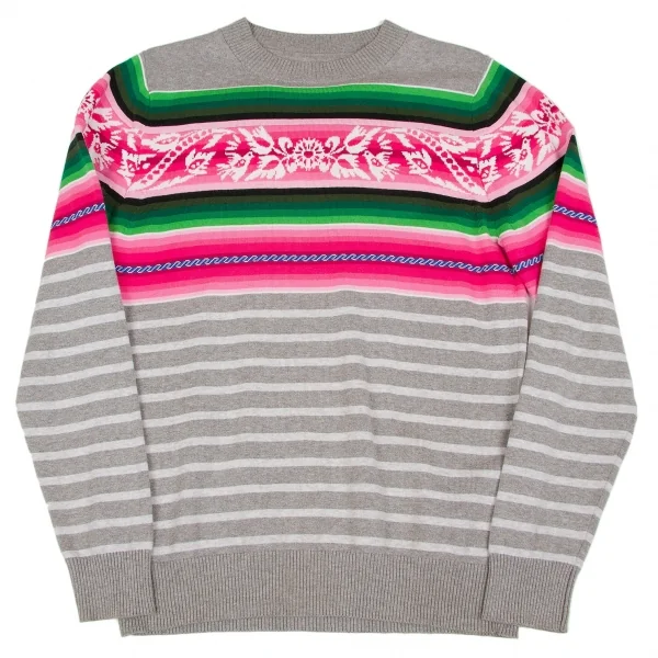 サカイsacai マルチボーダーコットンニット