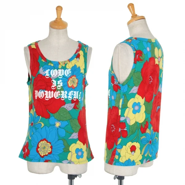 ジュンヤワタナベ コムデギャルソンJUNYA WATANABE COMME des GARCONS フラワープリントタンクトップ マルチM位 K-87535_001