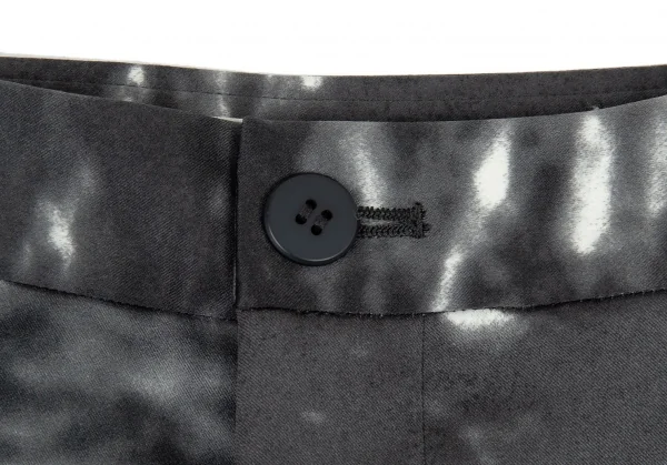 イッセイミヤケ ISSEY MIYAKE プリント裾ジップストレッチテーパードパンツ グレー3 K-87604_003