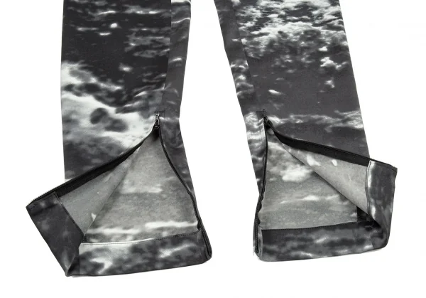 イッセイミヤケ ISSEY MIYAKE プリント裾ジップストレッチテーパードパンツ グレー3 K-87604_008