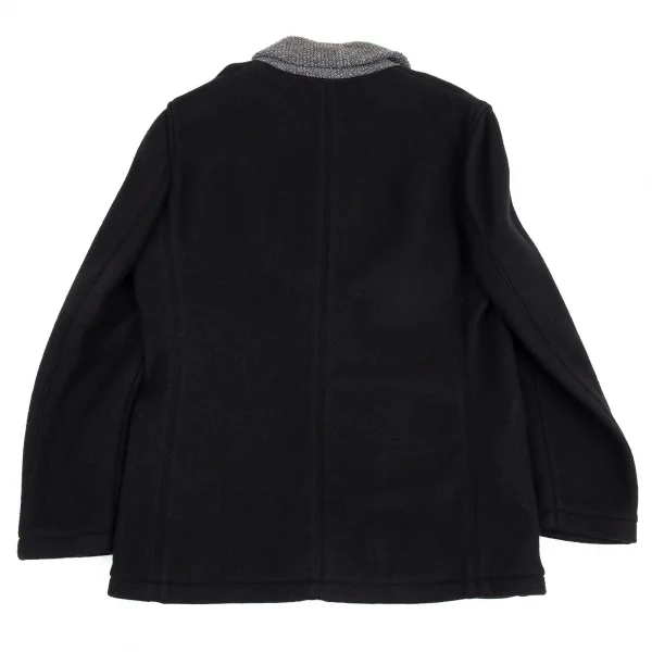 アルマーニ コレッツォーニ ARMANI COLLEZIONI ショールカラーウールジップジャケット 黒52 K-87607_012