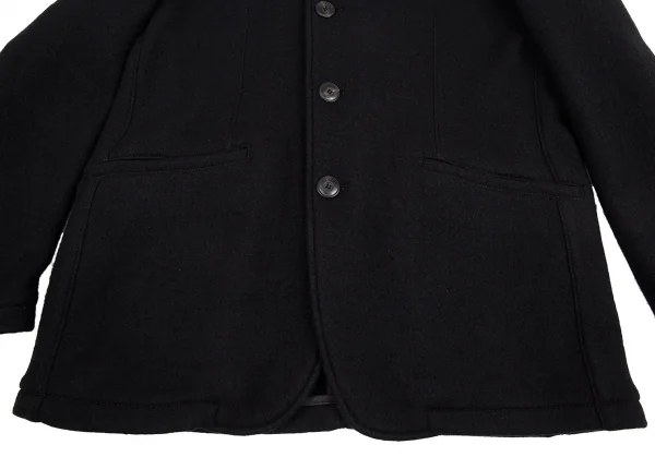 アルマーニ コレッツォーニ ARMANI COLLEZIONI ショールカラーウールジップジャケット 黒52 K-87607_007