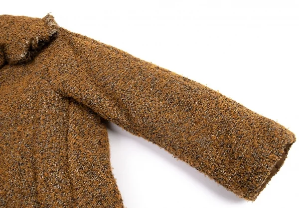 ジュンヤワタナベ コムデギャルソンJUNYA WATANABE COMME des GARCONS フリンジツイード中綿ジャケット 茶S K-87650_006