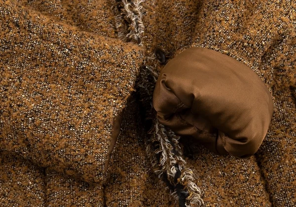 ジュンヤワタナベ コムデギャルソンJUNYA WATANABE COMME des GARCONS フリンジツイード中綿ジャケット 茶S K-87650_007
