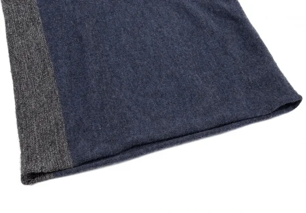 ドリスヴァンノッテンDRIES VAN NOTEN ラメ切替変形スリーブニット 紺S K-87652_008