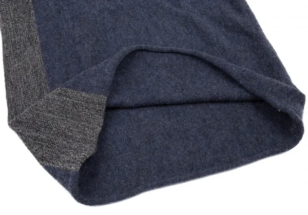 ドリスヴァンノッテンDRIES VAN NOTEN ラメ切替変形スリーブニット 紺S K-87652_009