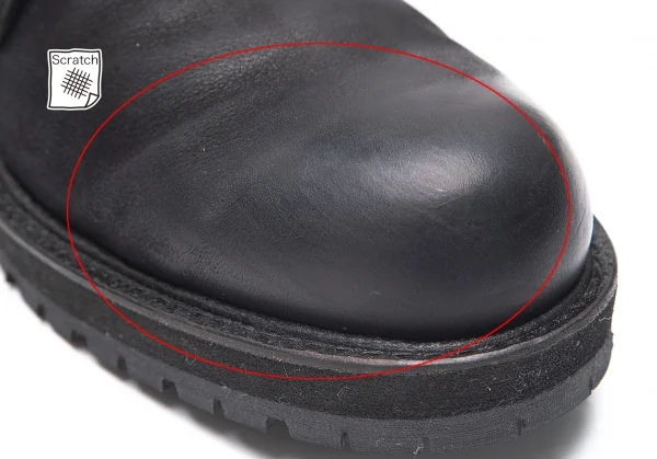 ワイズY's ベルテッドレザーブーツ 黒6(25.5位) K-87672_010