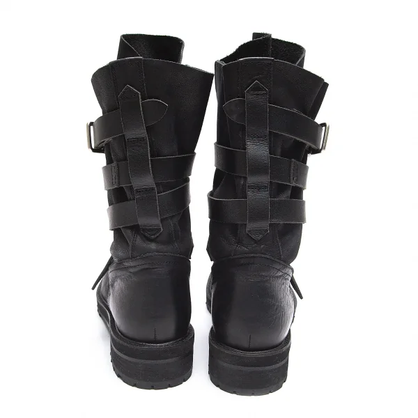 ワイズY's ベルテッドレザーブーツ 黒6(25.5位) K-87672_004