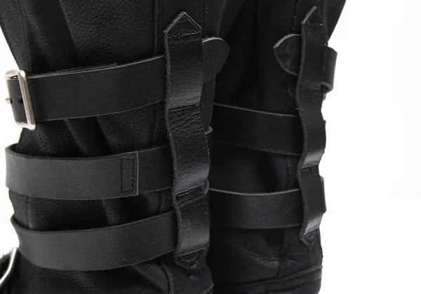 ワイズY's ベルテッドレザーブーツ 黒6(25.5位) K-87672_005