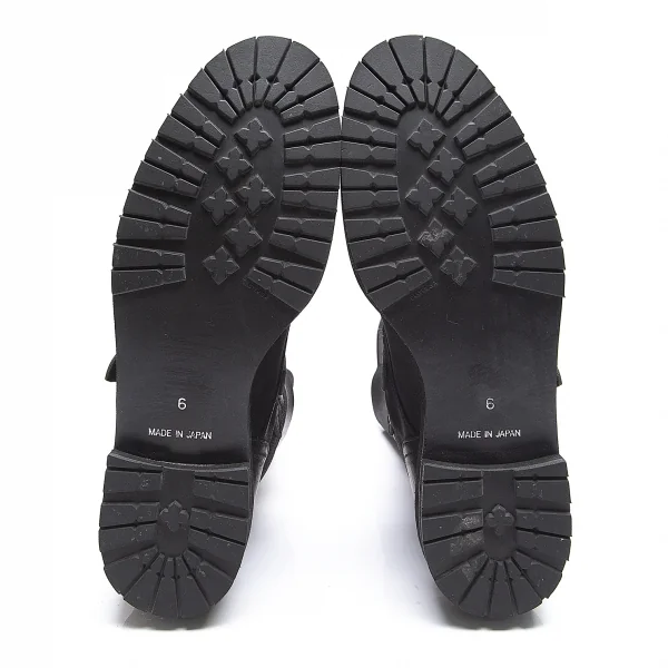 ワイズY's ベルテッドレザーブーツ 黒6(25.5位) K-87672_006