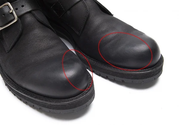 ワイズY's ベルテッドレザーブーツ 黒6(25.5位) K-87672_008