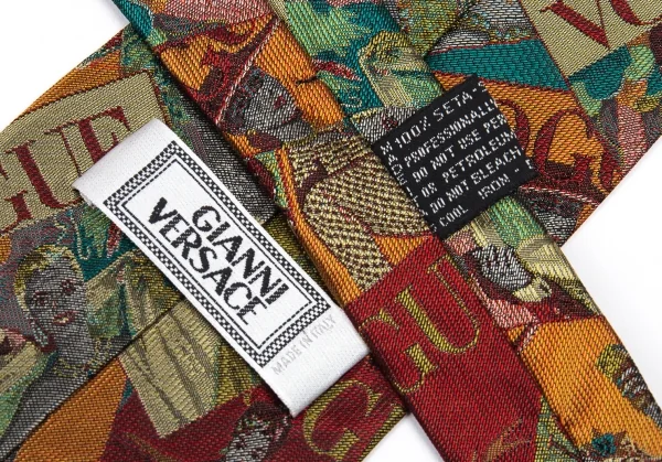 ジャンニヴェルサーチGIANNI VERSACE シルクヴォーグカバーデザインネクタイ マルチ K-87751_007