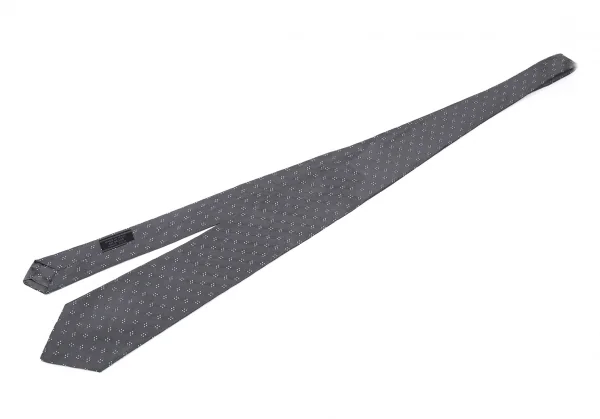 プラダPRADA シルク点柄ネクタイ グレー K-87752_002